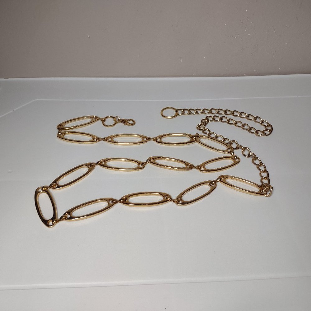 50.5 Inch Gold Tone Metal Belt